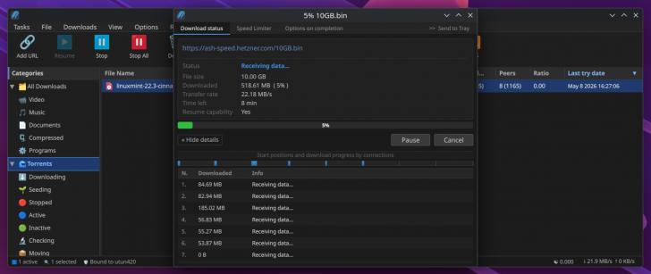 Stellar Download Manager (โปรแกรมช่วยโหลดสำหรับ Windows และ Linux)