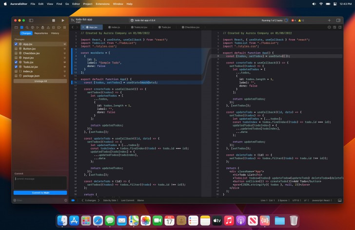 Aurora Editor (โปรแกรมเขียนโค้ดแบบ IDE ความเร็วสูง สำหรับ macOS)