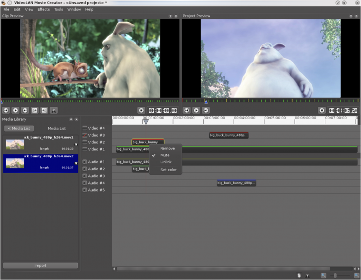 VideoLAN Movie Creator (โปรแกรมตัดต่อวิดีโอจากผู้พัฒนา VLC)