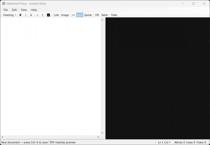 MarkdownThing (โปรแกรมสร้าง แก้ไข และแปลงไฟล์ Markdown) MarkdownThing (โปรแกรมสร้าง แก้ไข และแปลงไฟล์ Markdown)