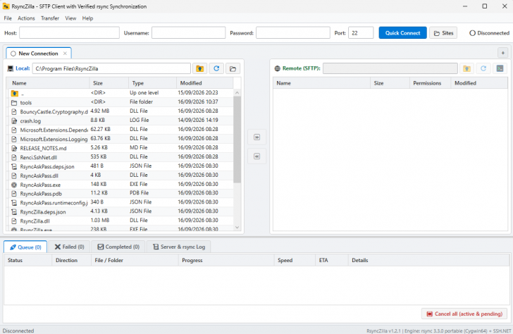 RsyncZilla (โปรแกรมรับส่ง และซิงค์ไฟล์ผ่าน SFTP) RsyncZilla (โปรแกรมรับส่ง และซิงค์ไฟล์ผ่าน SFTP)