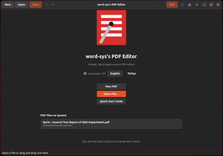 word-sys's PDF Editor (โปรแกรมแก้ไข PDF ข้อความ รูปภาพ วัตถุ บน Linux) word-sys's PDF Editor (โปรแกรมแก้ไข PDF ข้อความ รูปภาพ วัตถุ บน Linux)