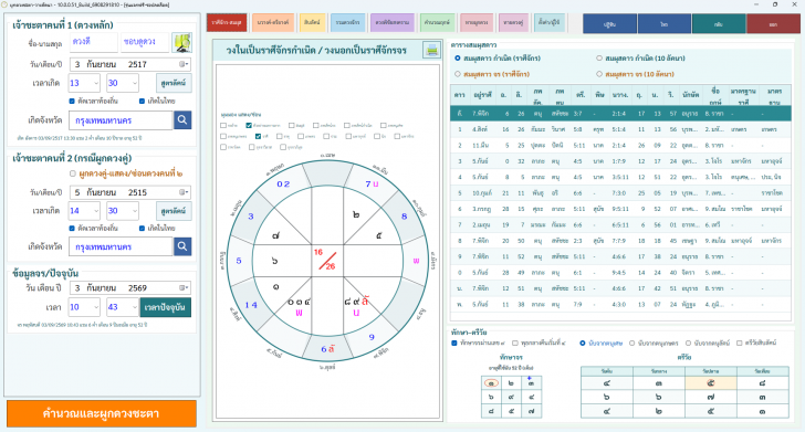 Mahamodo for Windows (โปรแกรมดูดวง โหราศาสตร์ไทย มหาหมอดูบน Windows) : 