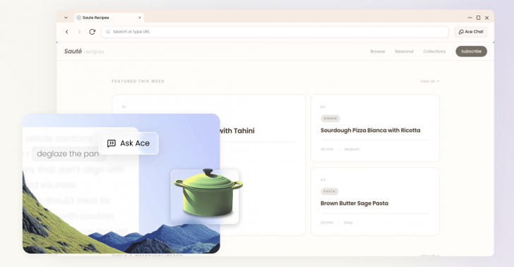 Ace Browser (เว็บเบราว์เซอร์ AI ส่วนตัว ท่องเว็บปลอดภัย ไม่เก็บข้อมูล) Ace Browser (เว็บเบราว์เซอร์ AI ส่วนตัว ท่องเว็บปลอดภัย ไม่เก็บข้อมูล)