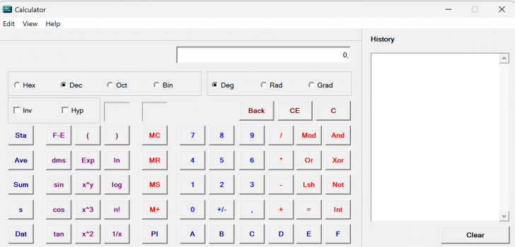 โปรแกรมเครื่องคิดเลข OpenCalc