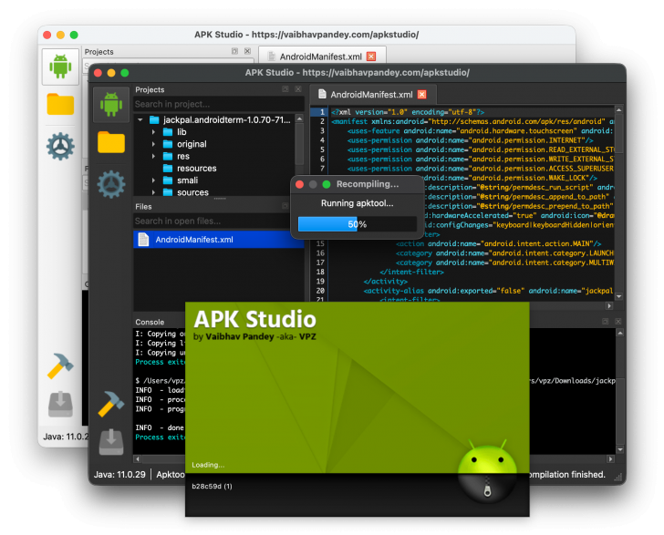 APK Studio (โปรแกรมแกะโค้ด Android และแก้ไขไฟล์ APK)