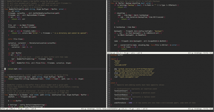 Micro (โปรแกรม Text Editor บน Terminal ใช้งานง่าย พกพาสะดวก) : 