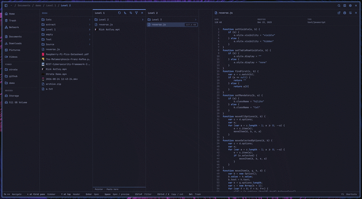 Strata (โปรแกรมจัดการไฟล์ Linux ค้นหาง่าย แสดงผลเท่ ๆ แถมพรีวิวไฟล์ไว) Strata (โปรแกรมจัดการไฟล์ Linux ค้นหาง่าย แสดงผลเท่ ๆ แถมพรีวิวไฟล์ไว)