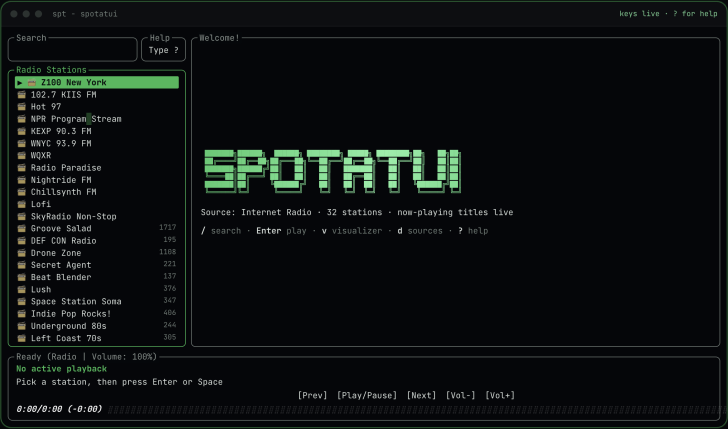 spotatui (โปรแกรมเล่นเพลงบน Terminal รวมทุกเพลงในที่เดียว) spotatui (โปรแกรมเล่นเพลงบน Terminal รวมทุกเพลงในที่เดียว)