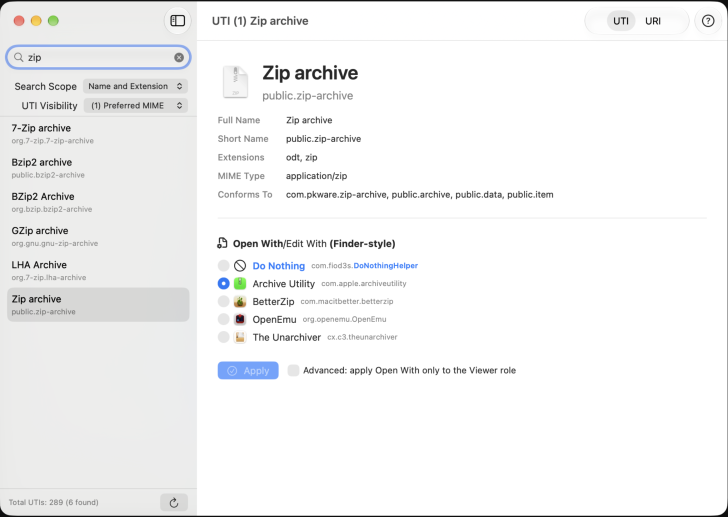 UTIdefaults (โปรแกรมตั้งค่าแอปเริ่มต้นเปิดไฟล์บน Mac) UTIdefaults (โปรแกรมตั้งค่าแอปเริ่มต้นเปิดไฟล์บน Mac)