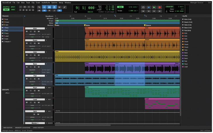 SoundCraft (โปรแกรมทำเพลง ตัดต่อและมิกซ์เสียงฟรี) SoundCraft (โปรแกรมทำเพลง ตัดต่อและมิกซ์เสียงฟรี)