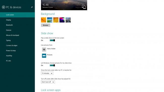 Lock screen slideshows Lock screen slideshows