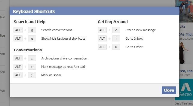 Chat Keyboard Shortcuts คีย์ลัด