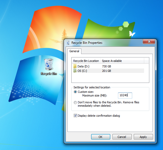 Resize Recycle 10 MB