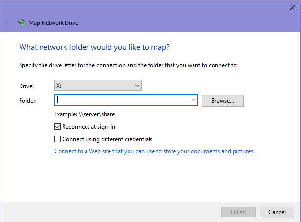วิธีการ Map Network Drive