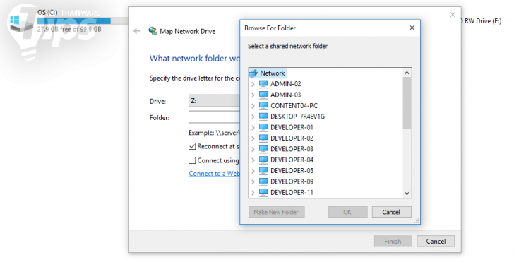 วิธีทำ Map Network Drive เพื่อแชร์ไฟล์ ระหว่างเครื่องที่ใช้ระบบ Windows
