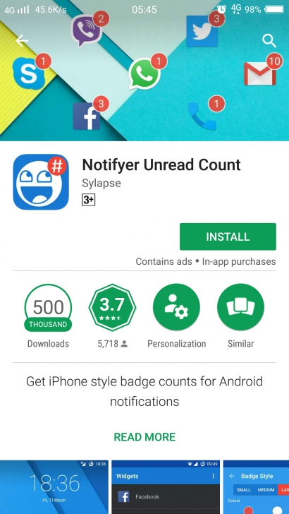 วิธีทำให้มือถือ Android แสดงตัวเลขแจ้งเตือนบนไอคอนแอปฯ