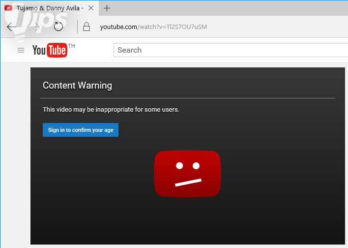 วิธีชมวิดีโอที่มีการตรวจสอบอายุบน YouTube โดยไม่ต้อง Log in เข้าระบบ