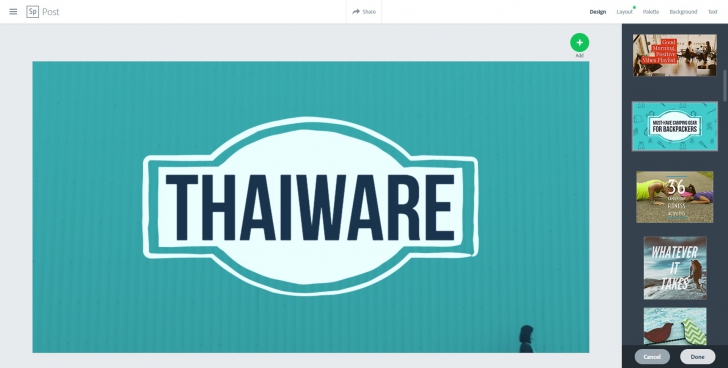 สร้าง Facebook Cover และภาพบน Social ฟรี ผ่านบริการ Adobe Spark