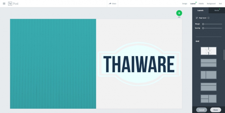 สร้าง Facebook Cover และภาพบน Social ฟรี ผ่านบริการ Adobe Spark