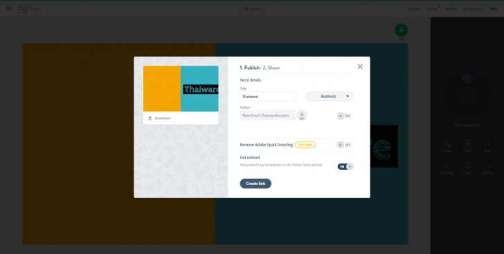 สร้าง Facebook Cover และภาพบน Social ฟรี ผ่านบริการ Adobe Spark