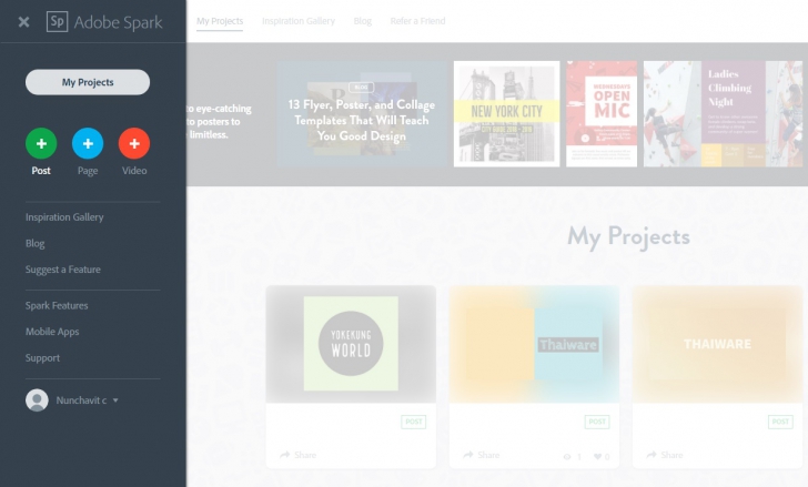 สร้าง Facebook Cover และภาพบน Social ฟรี ผ่านบริการ Adobe Spark