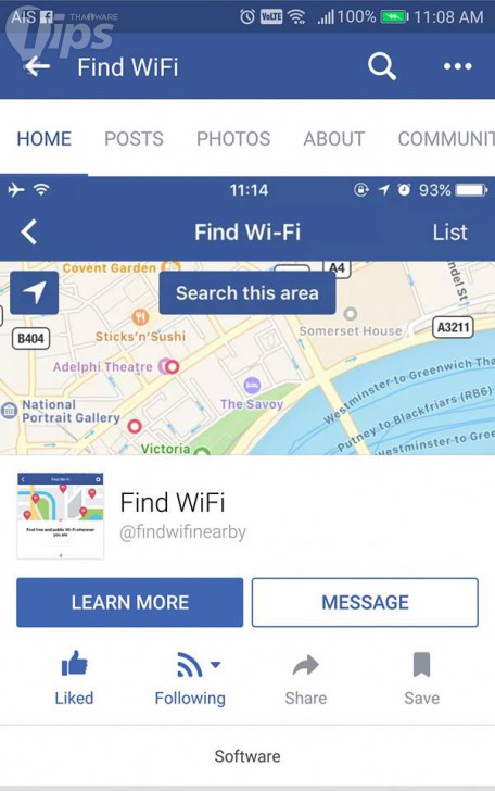 วิธี หา Wi-Fi ฟรี ผ่านฟีเจอร์ Find Wi-Fi บนแอปฯ Facebook บนมือถือ