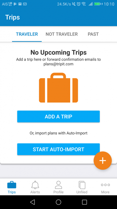 TripIT วางแผนทริป การเดินทาง