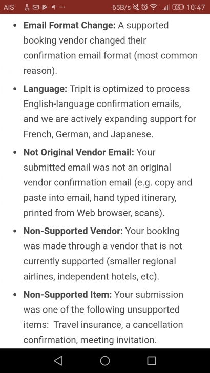 TripIT วางแผนทริป การเดินทาง