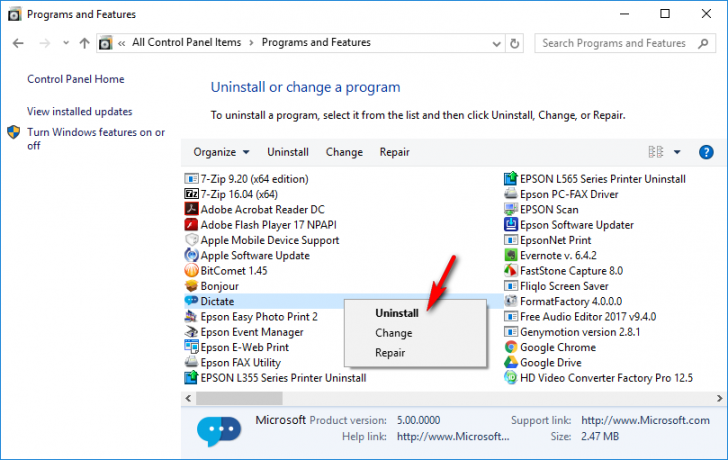ถอนการติดตั้งโปรแกรมด้วยตัวเอง โดยไม่ใช้โปรแกรมเสริม บน Windows 10 ง่ายๆ