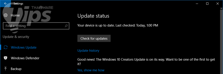 วิธีอัปเดตระบบปฏิบัติการ Windows 10 Creators Update และวิธีแก้ปัญหาหากอัปเดตไม่ผ่าน