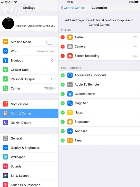 วิธีบันทึกวิดีโอหน้าจอ บน iOS 11