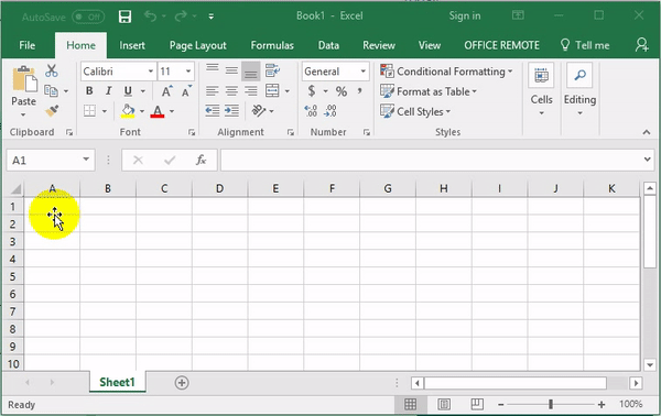 วิธีเปลี่ยนทิศทางของ Cell ถัดไป เวลากด Enter ให้เป็นทิศอื่นตามที่ต้องการ 