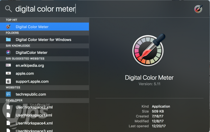 เทคนิคเช็คสี ดูโค้ดสี บนหน้าจอ ด้วยโปรแกรม Digital Color Meter ทั้งใน Windows และ Mac