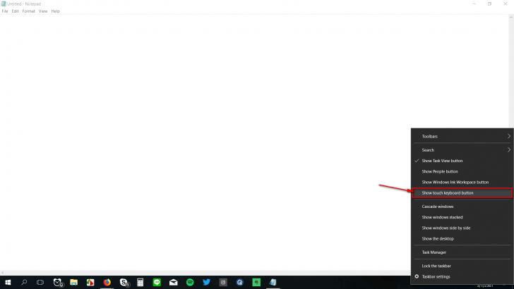 วิธีเปิด Touch Keyboard บน Windows 10 