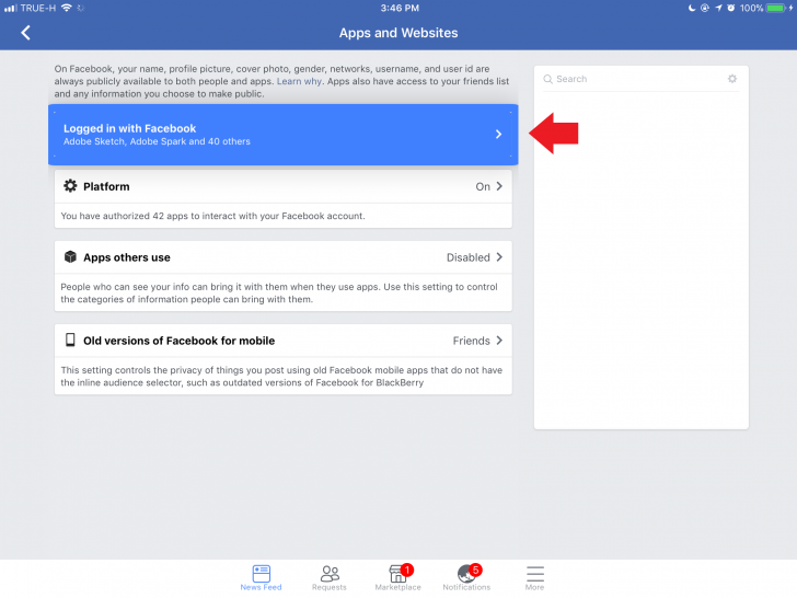 วิธีลบแอปฯ ใน Facebook 