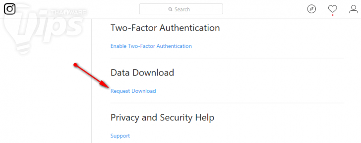 วิธีดาวน์โหลดข้อมูลการใช้งานจาก Instagram ของเรามาสำรองเก็บไว้
