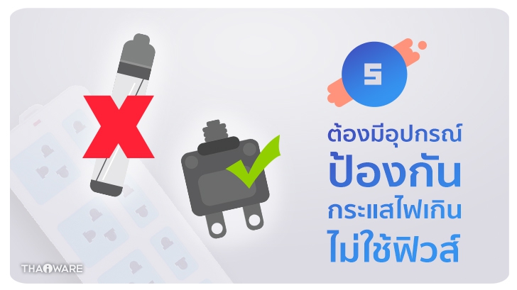 [Thaiware Infographic 58] รู้จักมาตรฐาน มอก. ปลั๊กพ่วง มอก. 2432-2555