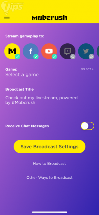 วิธี LIVE Streaming เกมส์จาก iPhone iPad ขึ้น Facebook หรือ YouTube