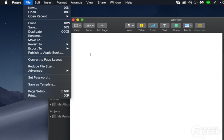 Menu เมนูบน Mac