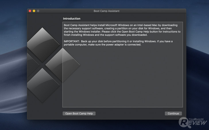 macOS ติดตั้ง Windows ผ่าน Boot Camp