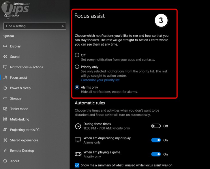 วิธีเปิดโหมด Focus assist เพื่อปิดข้อความแจ้งเตือน Windows 10 ให้เงียบกริบ