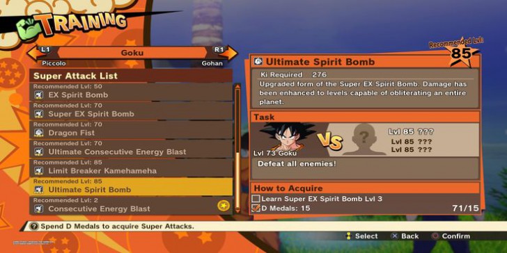 วิธีอัปเกรด Training Room ใน Dragon Ball Z: Kakarot