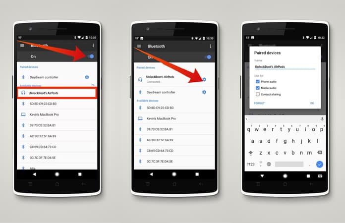 วิธีเชื่อมต่อ AirPods เพื่อใช้กับมือถือ Android