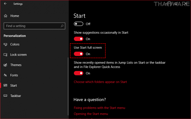 เทคนิคการใช้งานปุ่ม Start หรือ Start Menu ของ Windows 10