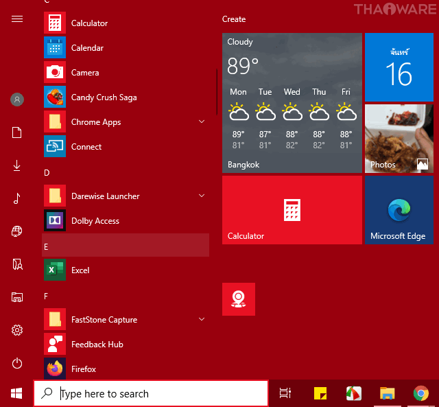 เทคนิคการใช้งานปุ่ม Start หรือ Start Menu ของ Windows 10