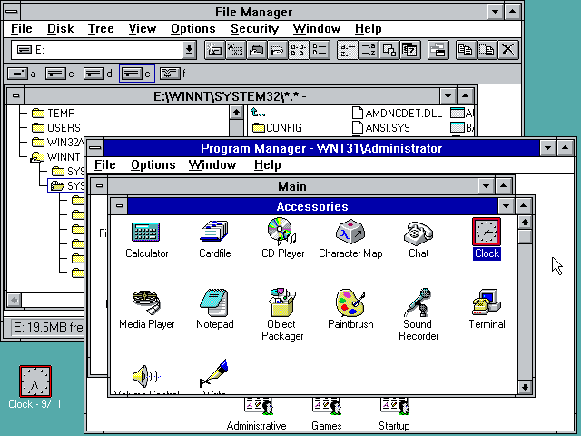 Windows NT 3.1 (ปี ค.ศ. 1993 - พ.ศ. 2536) Windows NT 3.1 (ปี ค.ศ. 1993 - พ.ศ. 2536)