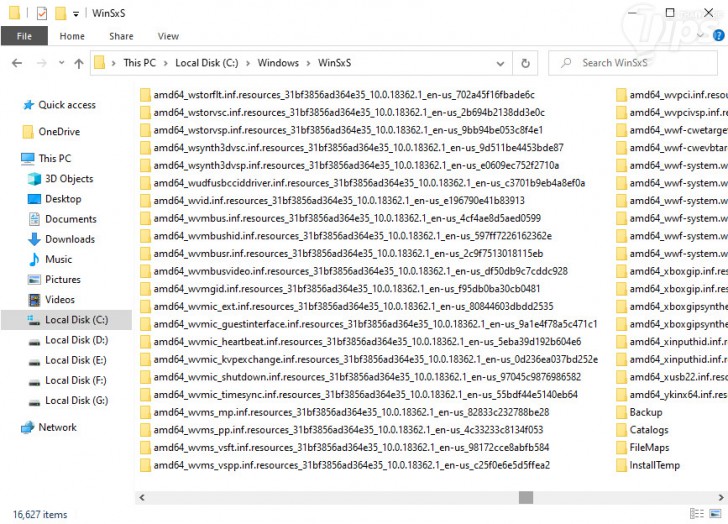 โฟลเดอร์ WinSxS ใน Windows 10 คืออะไร ? มีประโยชน์อะไร ? ทำไมถึงใช้พื้นที่เยอะ
