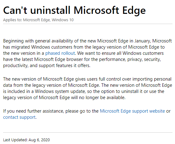 วิธีการลบโปรแกรม Microsoft Edge ออกจาก Windows 10 แบบถาวร