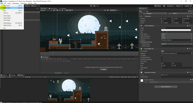 วิธีสร้างเกมจาก โปรแกรมสร้างเกม Unity3D ตอนที่ 3 (สร้างเกม 2D ด้วยตัวเอง) วิธีสร้างเกมจาก โปรแกรมสร้างเกม Unity3D ตอนที่ 3 (สร้างเกม 2D ด้วยตัวเอง)